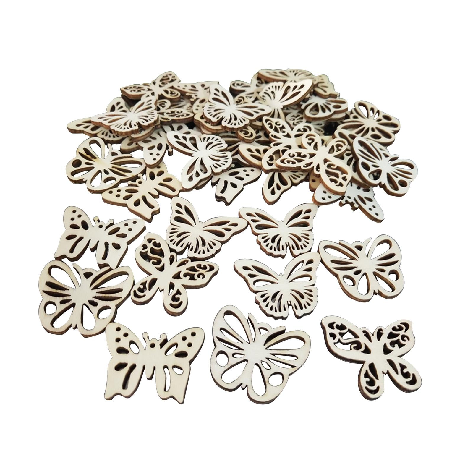 Craft Embellishments: Wooden Filigree Butterflies - 12pk Craft Embellishments: Wooden Filigree Butterflies - 12pk
