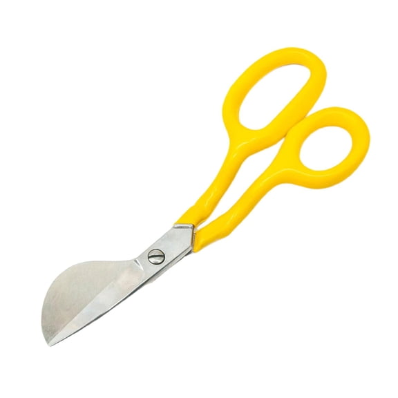 HILABEE 7" Applique Duckbill Scissors Shears Offset Handle Bent Handle Curved Lace Thread Duckbill Edge Heavy Duty for Fabric Arts Craft Quilting