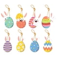 thumbnail image 1 of HILABEE 8 Pieces Easter Bunny Hanging Decorations Easter Rabbit Pendant with Rope Art Rabbit Hanging Ornament for Living Room Bedroom, 1 of 8