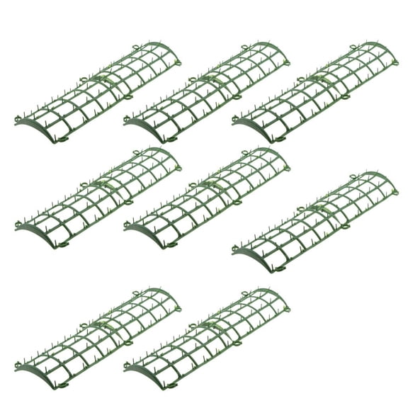 HILABEE 8Pcs Plastic for Flowers Wall Arches Backdrop Bent Flower Grid Row Panels Holder craft for DIY Wedding Background Decor, 44x14cm