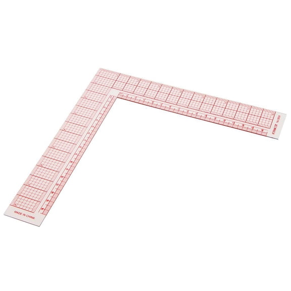 HILABEE Acrylic Ruler Plastic L-Square Ruler Sewing Measuring 90 Degree Professional Tailor Ruler Garment Pattern Dress Making Craft Tool French Curve