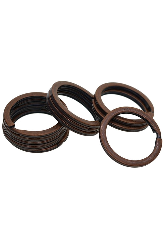 Assorted Rings Key Chain Pouch Charms Closure Circle Clip , Copper 32mm 3