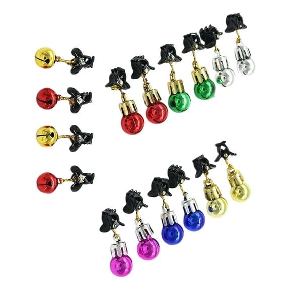 HILABEE Beard Decoration Mini Christmas Beard Clip Festival Gift New Year Gift Decorative , 12 Balls 4 Bells