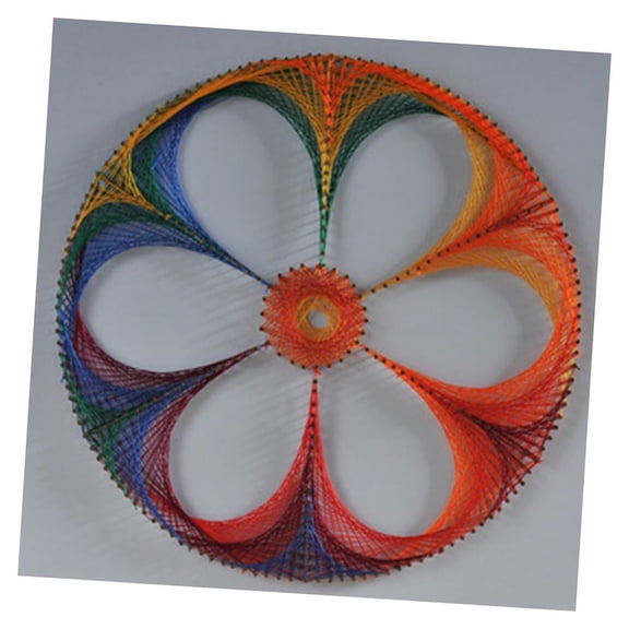 HILABEE Beautiful Flower String art , Crafts Kit for Adults, String Art Crafting Kit - Hand Sanded and Stained 11.8'' By 11.8'' Wood Board