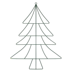 HILABEE Christmas Tree Iron Stand Creative Metal Frame Hanging Ornament Wrought Iron Art Decor Yard Wall Hanging Craft Decoration Eco Friendly Material Suitab Green