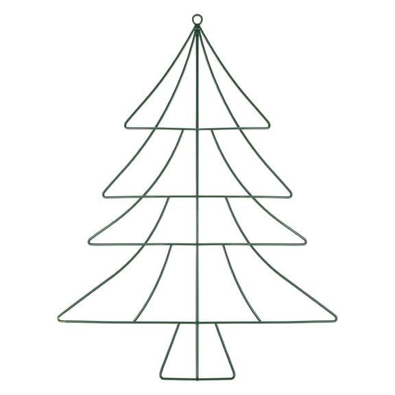 HILABEE Christmas Tree Iron Stand Creative Metal Frame Hanging Ornament Wrought Iron Art Decor Yard Wall Hanging Craft Decoration Eco Friendly Material Suitab Green