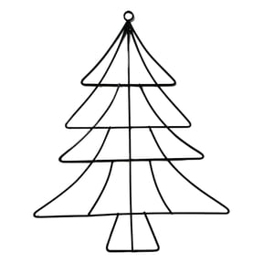 HILABEE Christmas Tree Iron Stand Creative Metal Frame Hanging Ornament Wrought Iron Art Decor Yard Wall Hanging Craft Decoration Eco Friendly Material Suitab Black