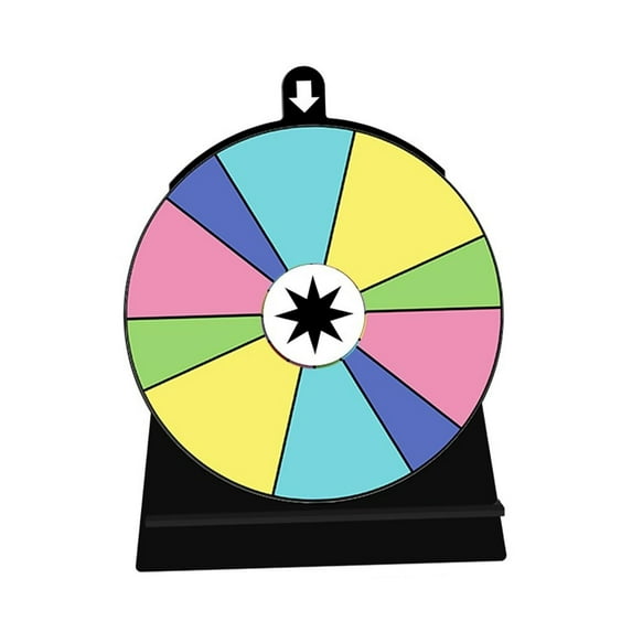HILABEE Color Rotating Wheel Fortune Wheel Editable Portable Roulette Wheel Drinking Game for Party Carnival Bar Classroom Slots