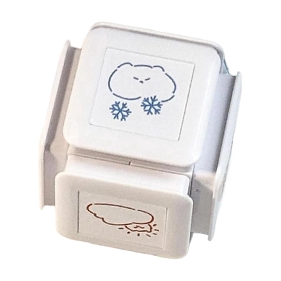 HILABEE Compact And Multifunctional Weather Stamp, Ideal As A Gift, Practical And Portable. Pre-inked Stamp for Journaling And Scrapbooking.