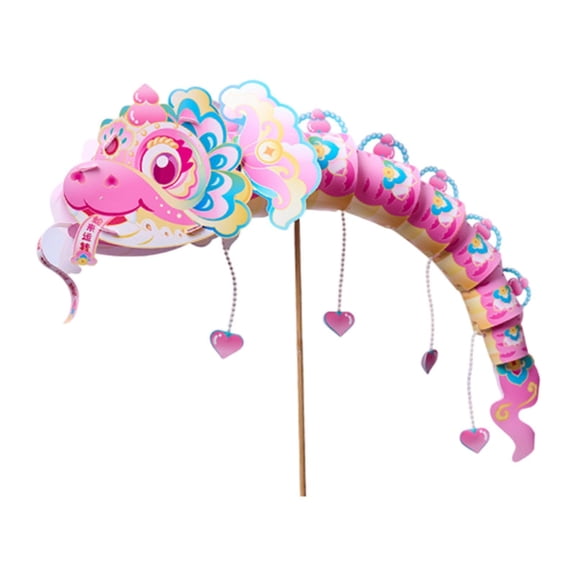 HILABEE DIY Dancing Snake Handmade Paper Lantern Craft Kit Handmade Material Kit Decorative Team Building Gift Family Reunion Lighted Shelaiyunzhuan