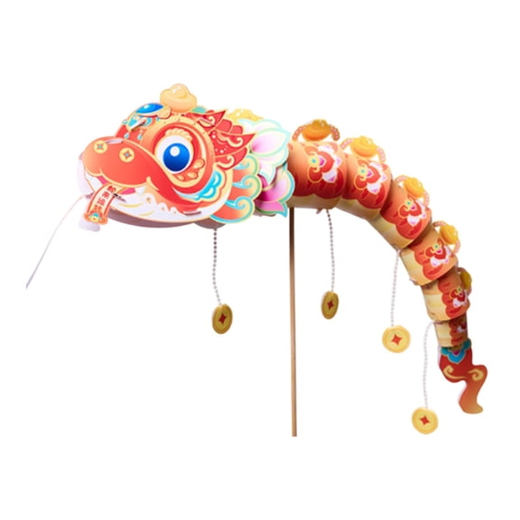 HILABEE DIY Dancing Snake Handmade Paper Lantern Craft Kit Handmade Material Kit Decorative Team Building Gift Family Reunion Lighted Sheniandaji