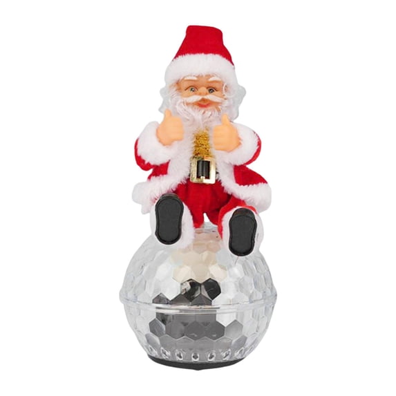HILABEE Electric Santa Toys Dancing Singing Musical Animated Santa Doll Christmas Ornament Polyester Fiber PVC Pp Material Suitable for Family Gatherings Holiday Parties Gift Giving Home Style D