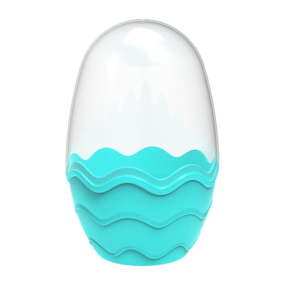 HILABEE Empty Easter Eggs Fillable Egg Shaped Baskets Containers Decorative Treasure Box Ornament Interactive Toys Portable PP Material Suitable for Easter Events Party Favors Wedding blue