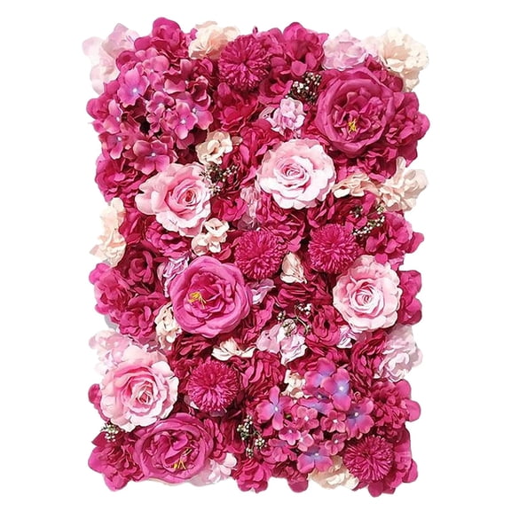 HILABEE Flower Panels 24"x16" Flower Panel Screen Artificial Flowers Backdrop Wedding Decor Photo Photography Background Home Decoration , Rose, 40x60cm