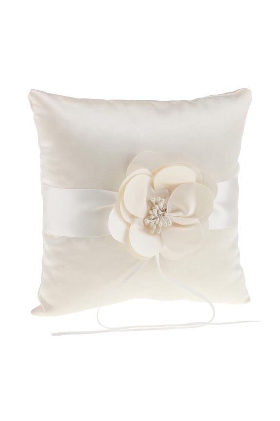 Gorgeous Flower Satin Ribbon Back Holder Ring Pillow Ring Bearer Cushion