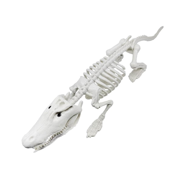 HILABEE Halloween Crocodile Skeleton, Halloween Decoration, Ornament, Statue, Spooky Party Props for Festival, Yard, Indoors And Outdoors