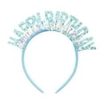 thumbnail image 1 of HILABEE Happy Birthday Headband Birthday Hair Crown Hoop Birthday Tiara Happy Birthday Hairband for Party Holiday Gift Supplies Teens Blue, 1 of 8