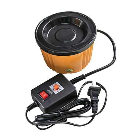 HILABEE Hot Glue Melting Pot Electric Hot Glue Pot 100W Professional Sturdy Yellow Hot Glue Skillet US Adapter for Floral Glue Beads Thermostatic