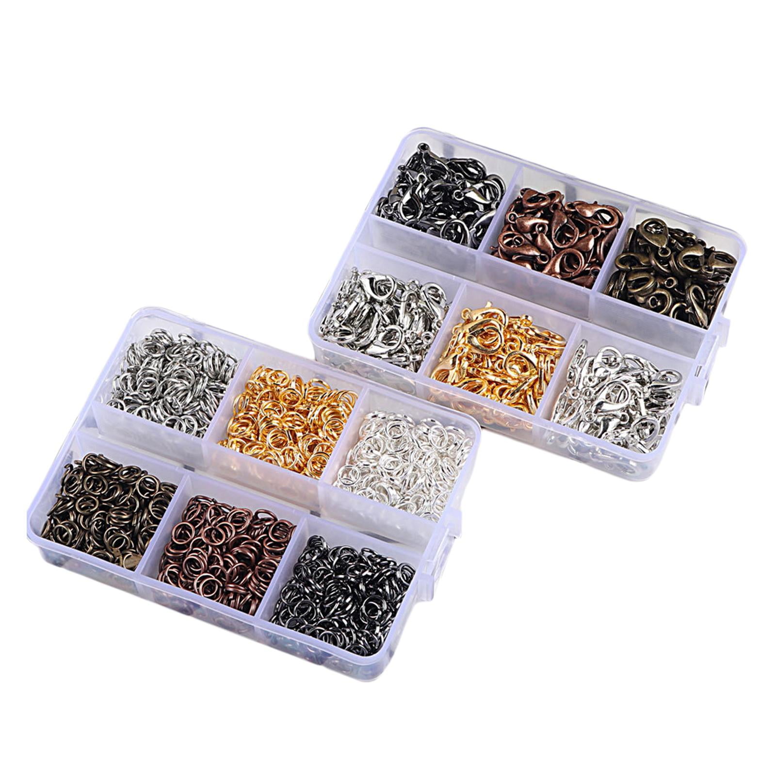 HILABEE Jewelry Findings Kit - Lobster Claw Clasps And Colorful Open Jump Rings for Jewelry Making Supplies DIY Earrings Bracelets Necklace Keychain Findings