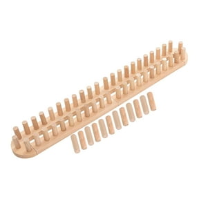 HILABEE Mini Weaving Loom Wooden Loom Frame for DIY Throw Blankets Chunky Yarn Blanket Loom Wooden Peg Frame Knitting Loom for Chunky Blankets Versatile Use No Needle Required 4 sections
