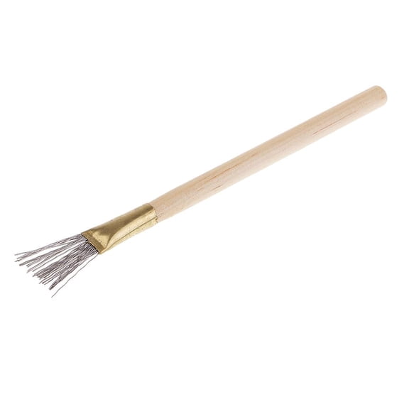 HILABEE Modeling Tool Plastic Model Figure Paint Texture Brush - Silver, 165x23mm