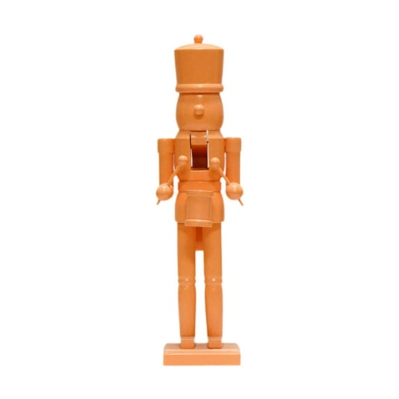 HILABEE Nutcracker Figurine Statue Christmas Decorations Handicrafts Gift Crafts Christmas Nutcracker King for Birthday Desktop Party orange