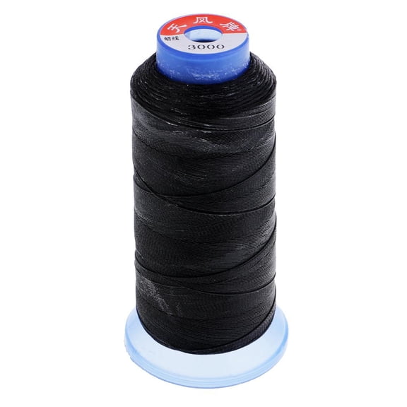 HILABEE Sewing Thread 500D Round Polyester Thread Sewing Accessory Clothes DIY Sewing Machine - Black, as described