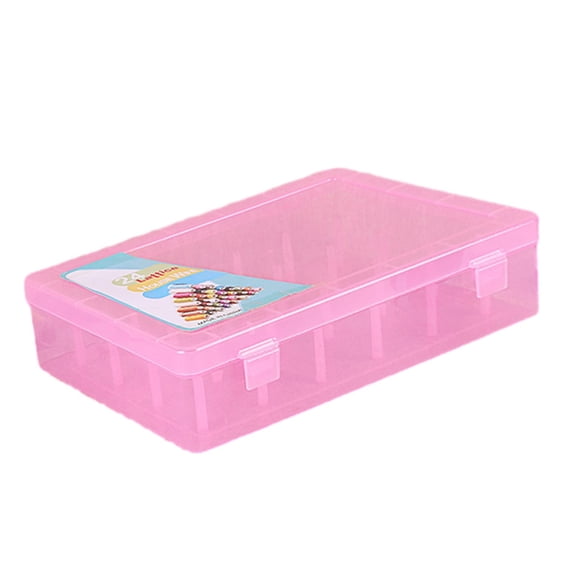 HILABEE Sewing Thread Storage Box Spool Holding 24 Spools Embroidery Thread Organiser Sewing Reel Case for Spools Elderly