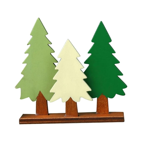 HILABEE Small Pine Tree Table Decor Statue Ornament Stand Centerpiece Supplies Sculpture for Christmas Decoration Shelf Dinner Table Living Room