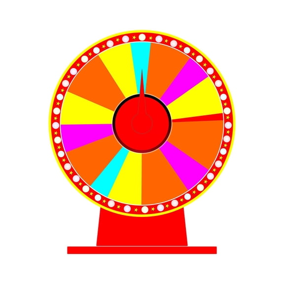 HILABEE Tabletop Prize Turntable Casino Prize Wheels Acrylic Pointer Roulette Wheel Fortune Wheel for Carnival Fortune Game Tradeshow 50cm Unequal