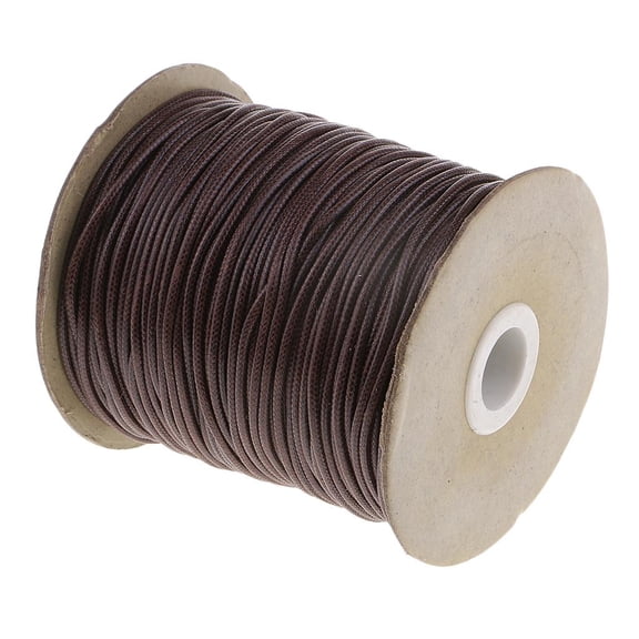 HILABEE Waxed Cotton Cord Thread 2.0 Mm for Jewelry Making, Crafting, , Sewing, Binding, Wrapping, Stringing, Lacing, (80 Meters) - Coffee