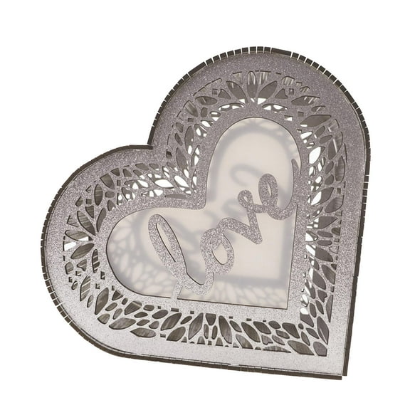 HILABEE Wood Post Money Box, Wedding Money Envelop Box, Souvenirs Heart Shaped Gift Card Shadow Box, Wooden Gift Card Box for Birthday, Reception Bridal