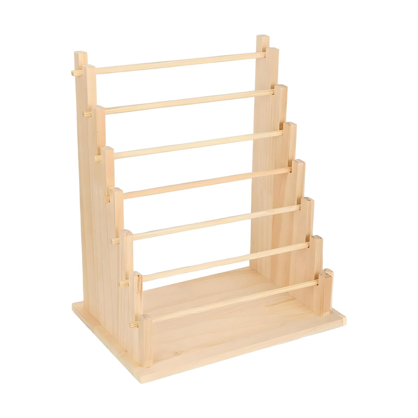 HILABEE Wooden Ribbon Organizer Rack, Washi Tape Organizer, Jewelry Storage, Hanging Rack, Bracelet Display Stand for Florists, Photo Props