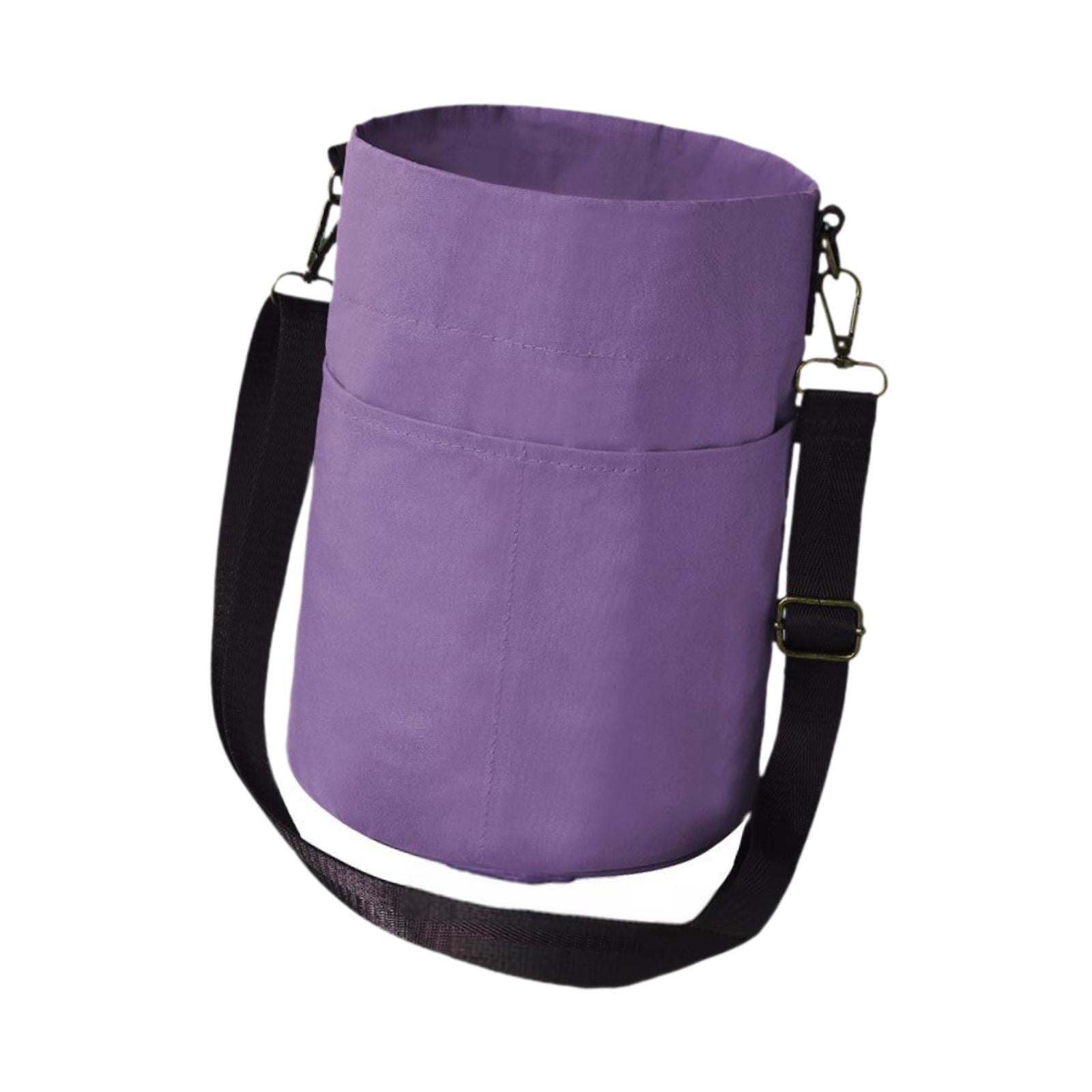 HILABEE Yarn Storage Organizer, Knitting Bag, Handbag, Knitting Tote, Sturdy Carrying Bag, Sewing Accessories, Crochet Bag, Yarn Holder Purple