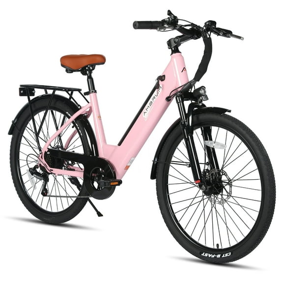HILAND 26" Electric Bike for Adults with 500W Brushless Motor, 40Miles 20MPH Electric Mountain Bike with 36V 7.8AH Removable Battery UL2849,Pink