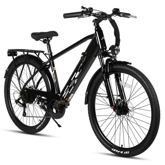 HILAND 26" Electric Bike for Adults, 500W Brushless Motor, 40Miles 20MPH Electric Mountain Bike with 36V 10.4AH Removable Battery UL2849, Black