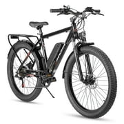 HILAND High Power Electric Bike for Adults, 750W 48V Motor Off-road Electric Mountain Bicycle, 26" Fat Tire E-MTB Shimano 7 Speeds Aluminum Alloy Frame Disc Brake