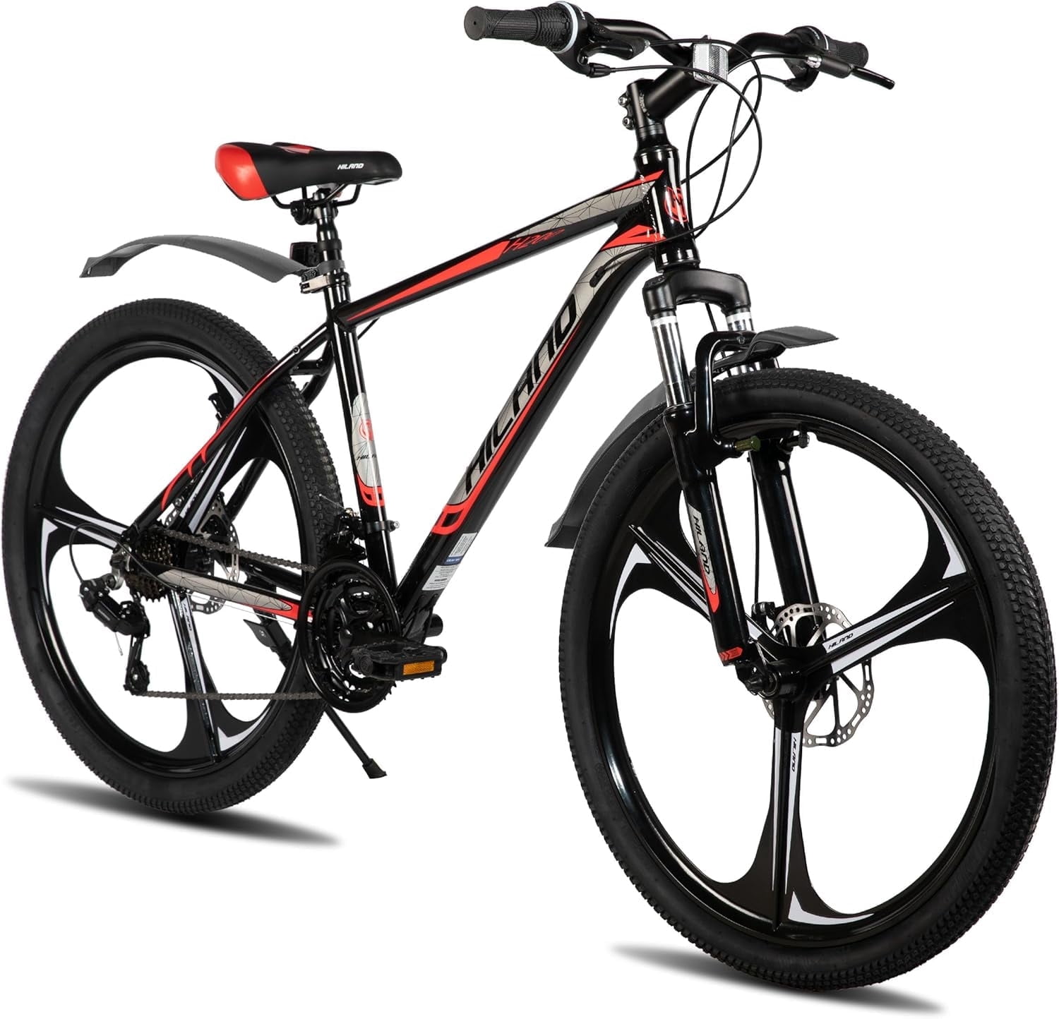 HILAND Mountain Bike, 3/6/Multi-Spokes, 18 Speeds Drivetrain