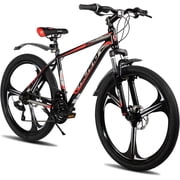 HILAND 26" MTB Mountain Bike for Men Women Adults, 18-Speed, Disc Brake, Lightweight Aluminum Frame, 3/6 Spoke Wheel