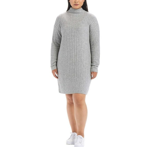 HILARY RADLEY Above the Knee Sweater Dress Size: S, Color: Light Heather Gray