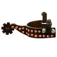 thumbnail image 1 of HILASON Cowboy Brown Youth Spur With Copper Dots 3/4" Band, 1-1/2" Shank, 1 of 5