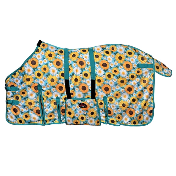 HILASON Horse Fly Sheet UV Protect Mesh Bug Mosquito Summer Spring Sunflower