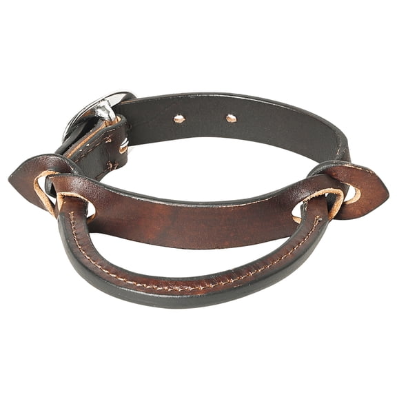 HILASON Horse Saddle Safety Leather Night Latch Adjustable Handle Brown