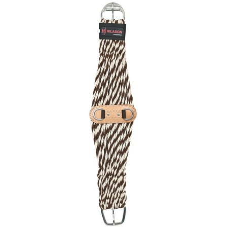 HILASON Horse Western 27 Strand Double Weave Two-Tone Roper Cinch 34 in