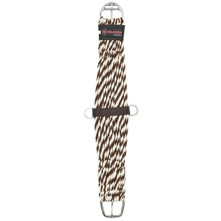 HILASON Horse Western 27 Strand Double Weave Two-Tone Roper Cinch Girth 34 in