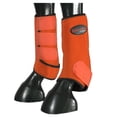 thumbnail image 1 of HILASON Horse Front Leg Neoprene Shock Absorbing Sport Boot Orange/Black Medium, 1 of 8