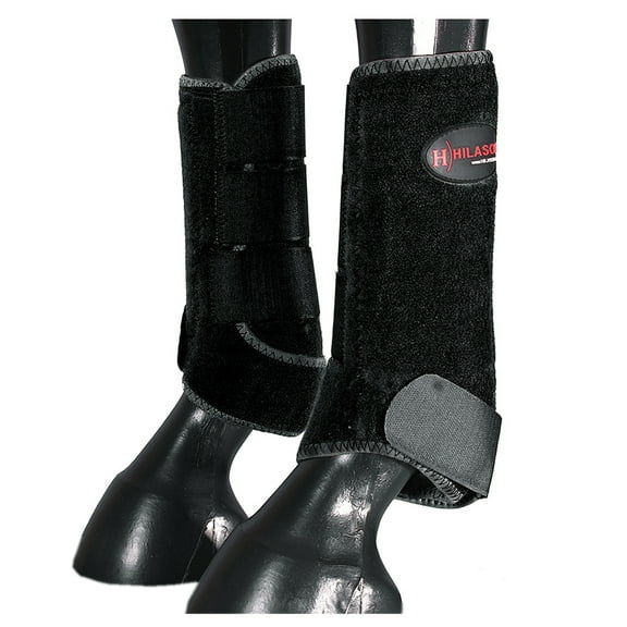 HILASON Horse Front Leg Neoprene Shock Absorbing Sport Boot Black Large