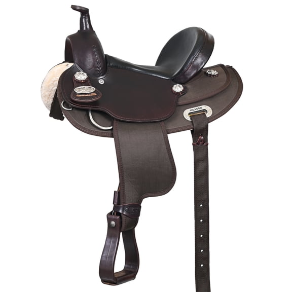 HILASON Western Child Horse Trail Show Saddle Synthetic Pleasure Riding Brown