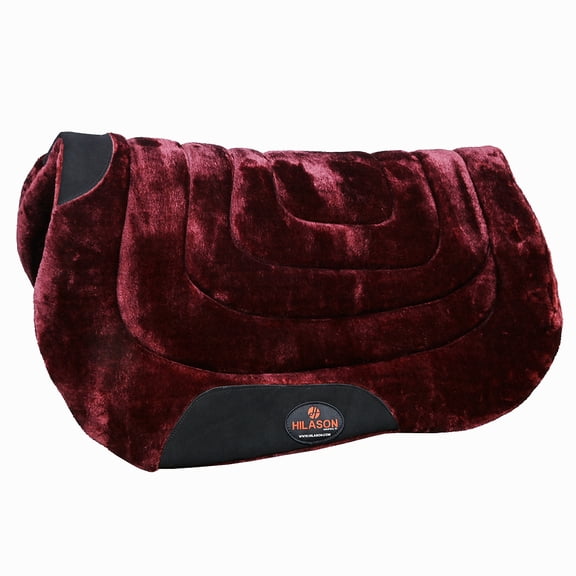 HILASON Western Endurance All Purpose Premium Horse Fleece Saddle Pad Wine