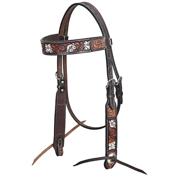 HILASON Western Horse Headstall American Leather Brown
